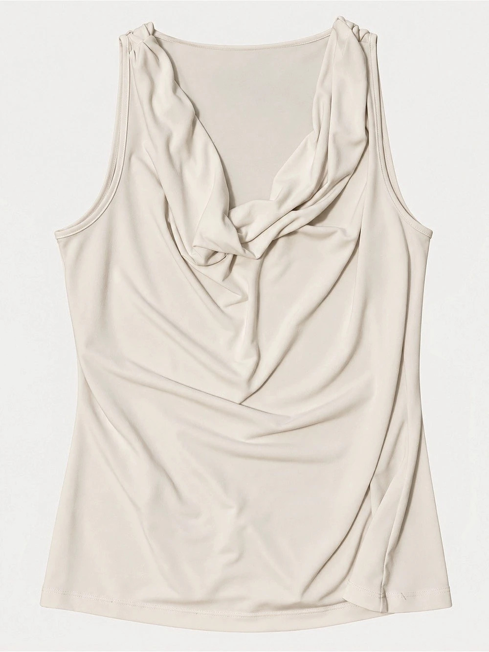 Calvin Klein Ivory Sleeveless Cowl Neck Top | XS